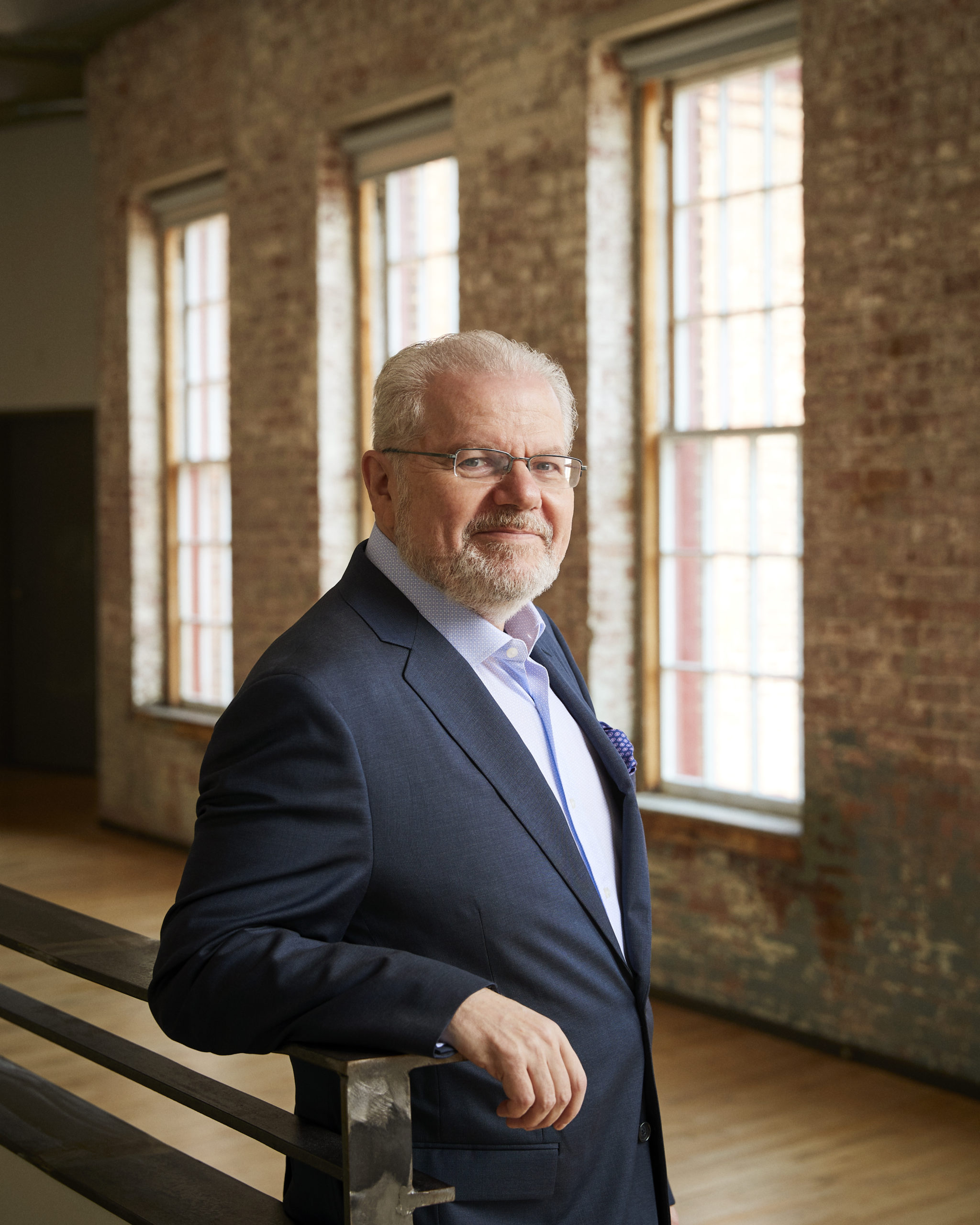 Pianist Emanuel Ax in an official portrait by Nigel Parry