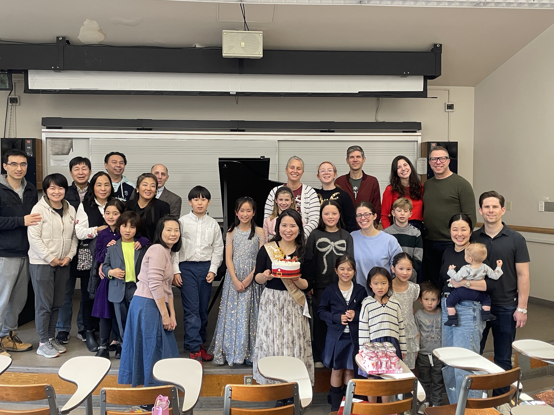 Students, families, and teachers gathered after the Winter Studio Recital