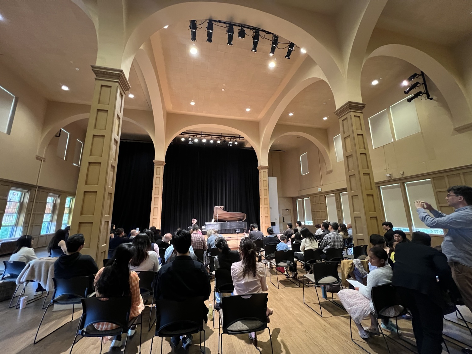 Families gathered in the recital hall