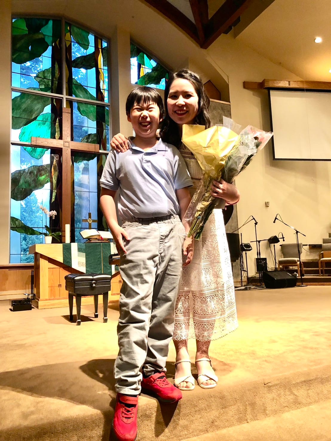 Chiao-Yu Wu celebrating a Spring Studio Recital with a student
